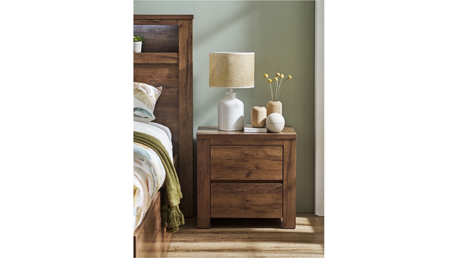 Barcelona 2-Drawer Bedside Table