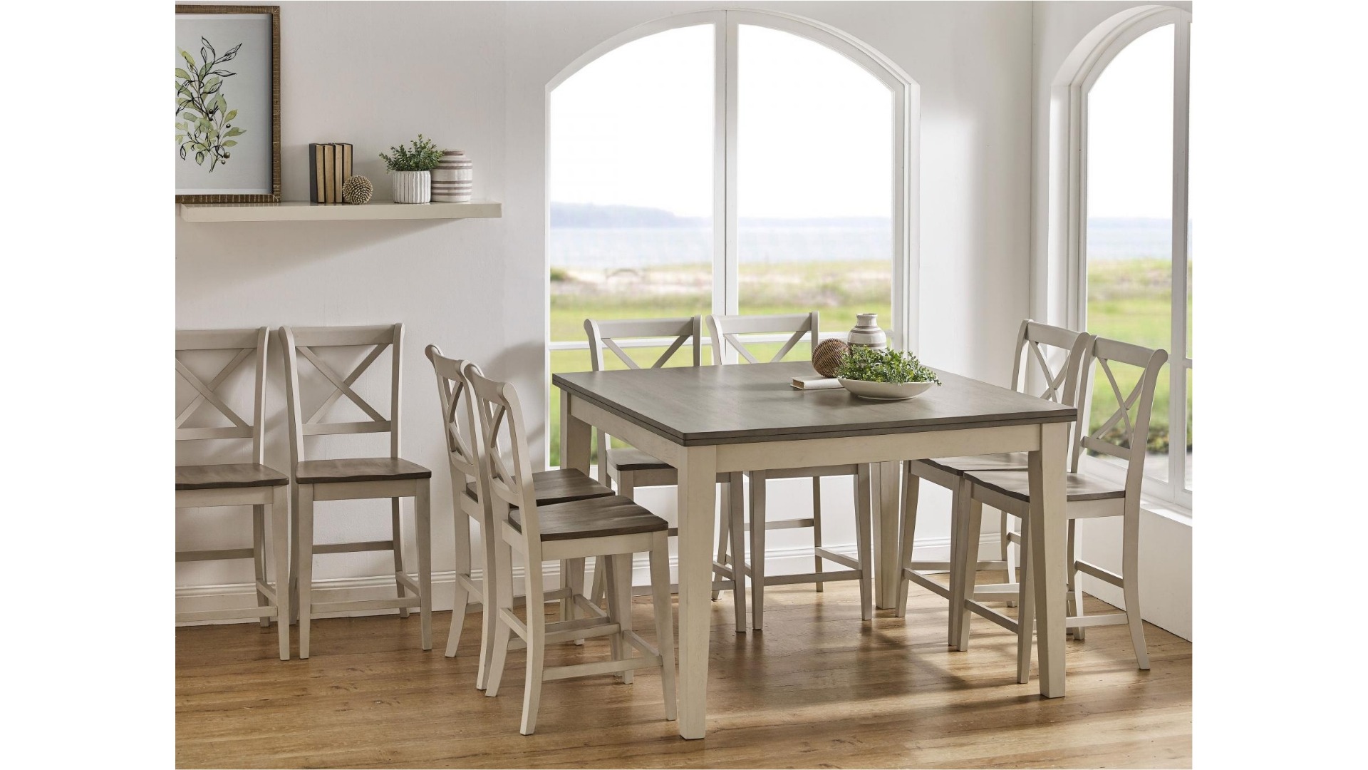 Hampshire 9-Piece Square Dining Setting | Harvey Norman