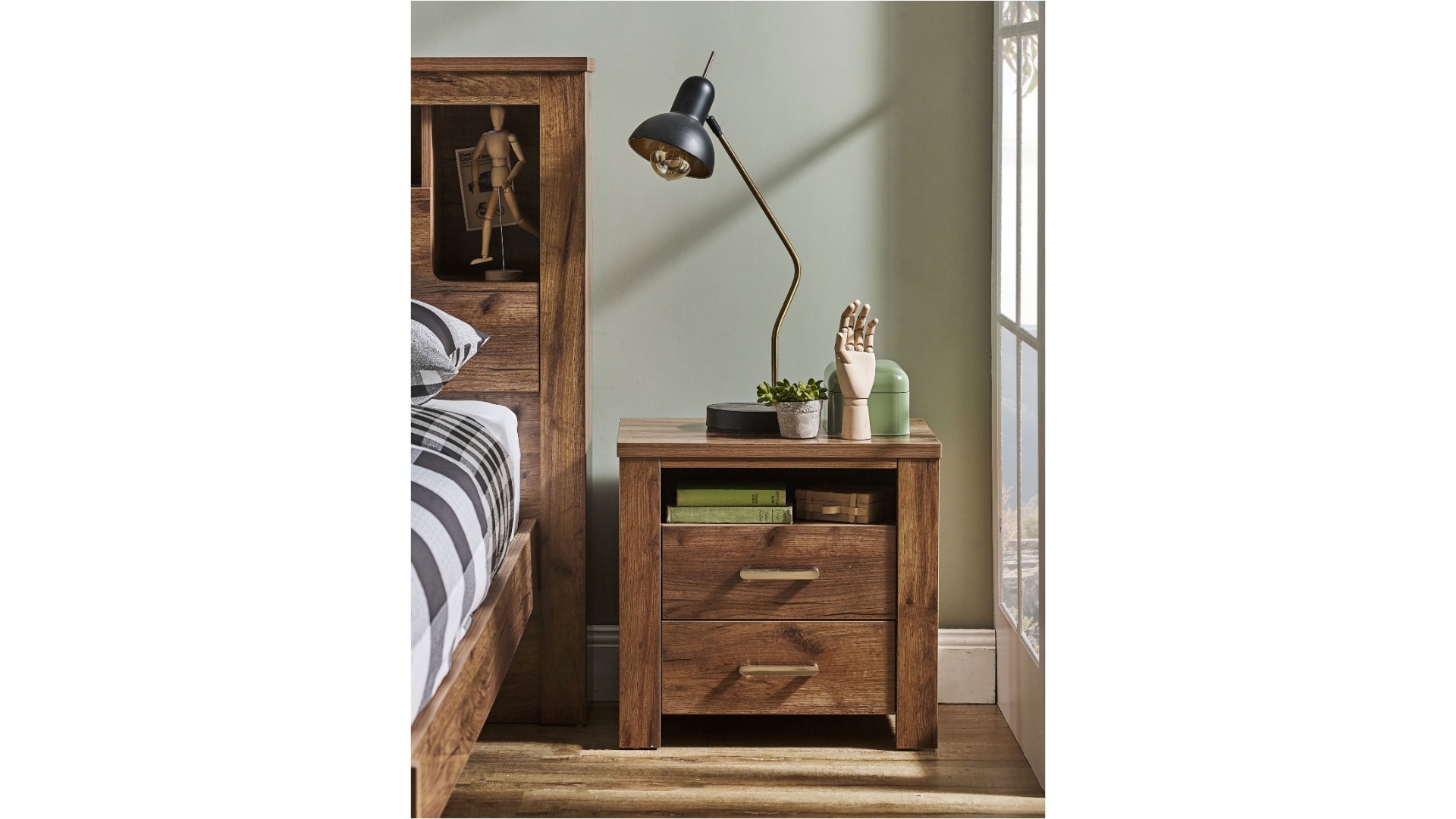 Vogue 2-Drawer Bedside Table