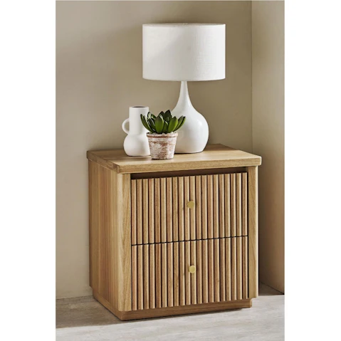 Como 2-Drawer Bedside Table Without Stonetop
