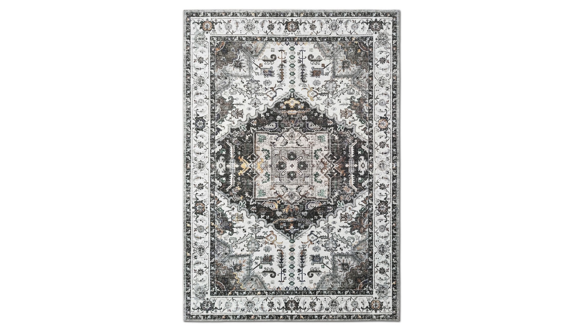 Scala Traditional Motif Grey Rug - Small
