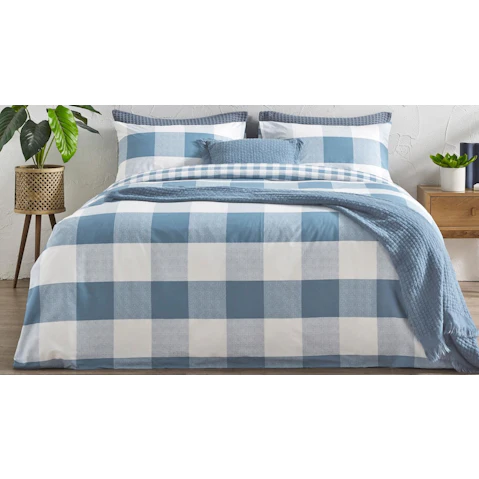 L'Avenue Liam Dusty Blue Quilt Cover Set