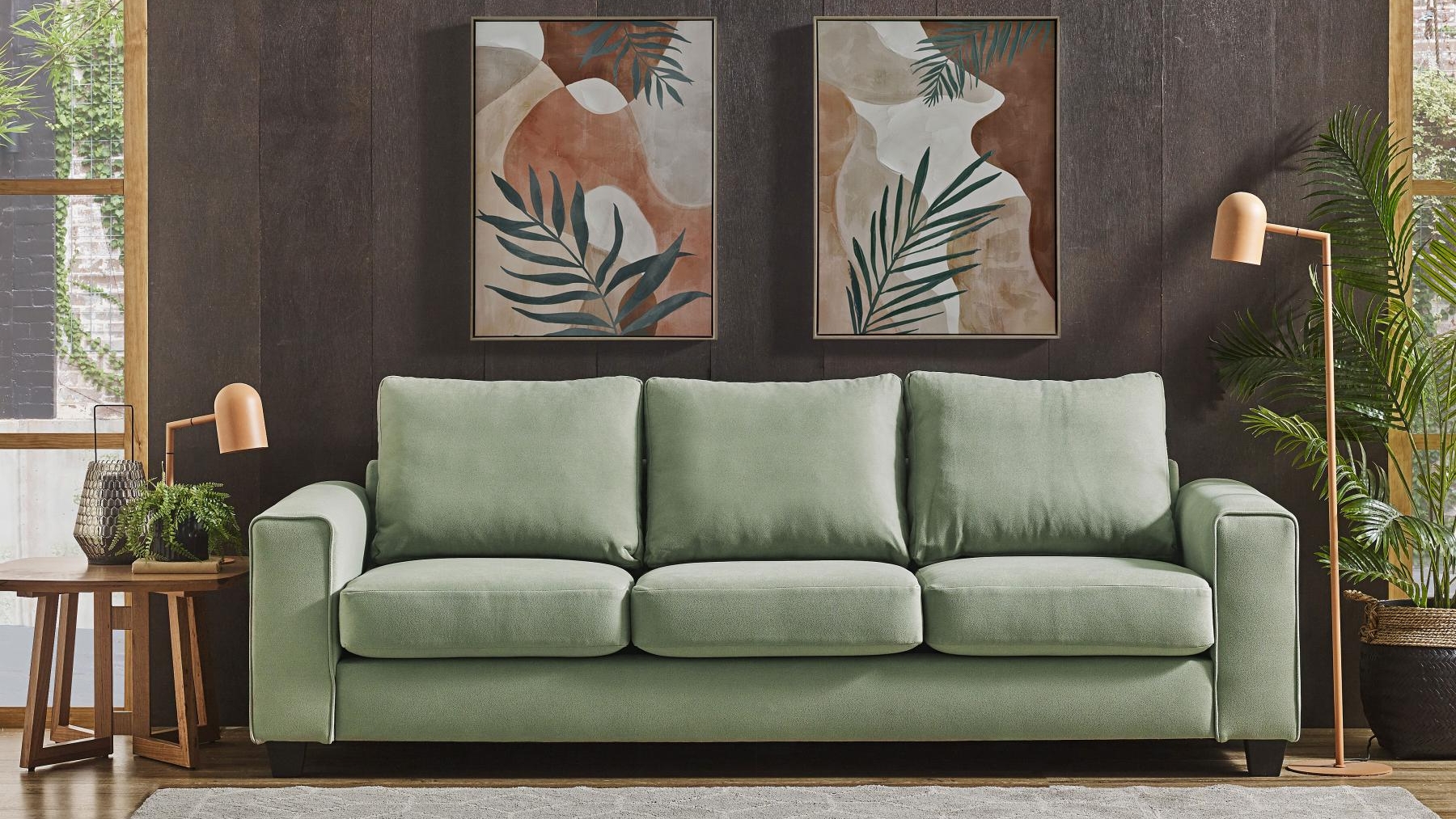 Brompton 3-Seater Fabric Sofa