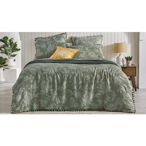 L'Avenue Petula Olive Quilt Cover Set