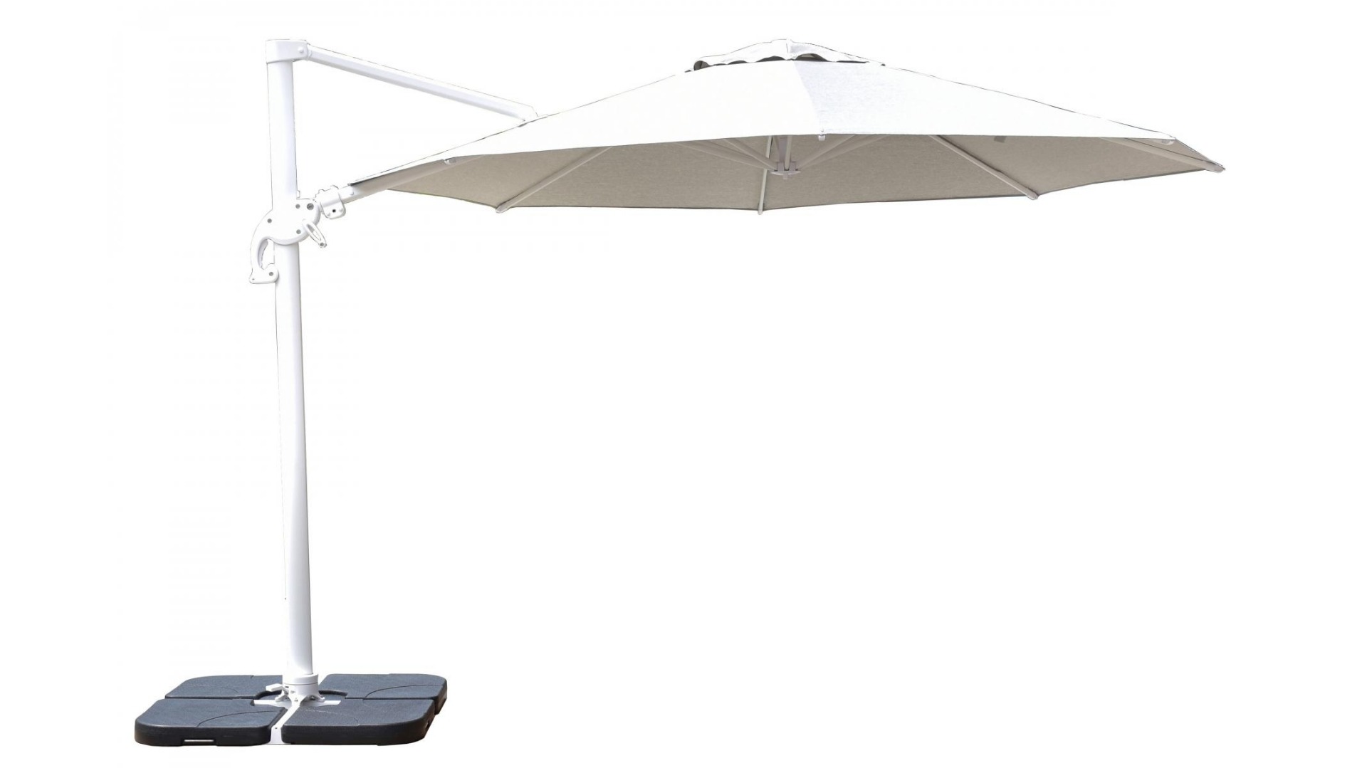 Deluxe 3.5m Octagonal Cantilever Umbrella - Grey