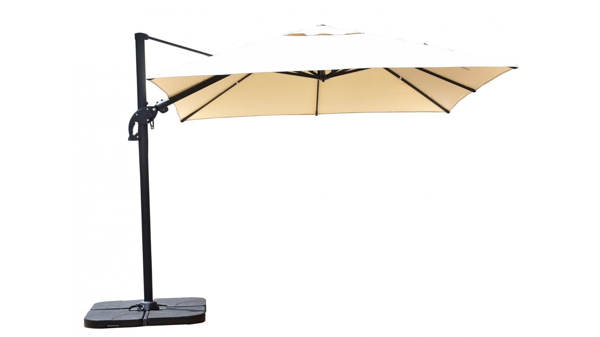 Laredo 3m Square Cantilever Natural Umbrella