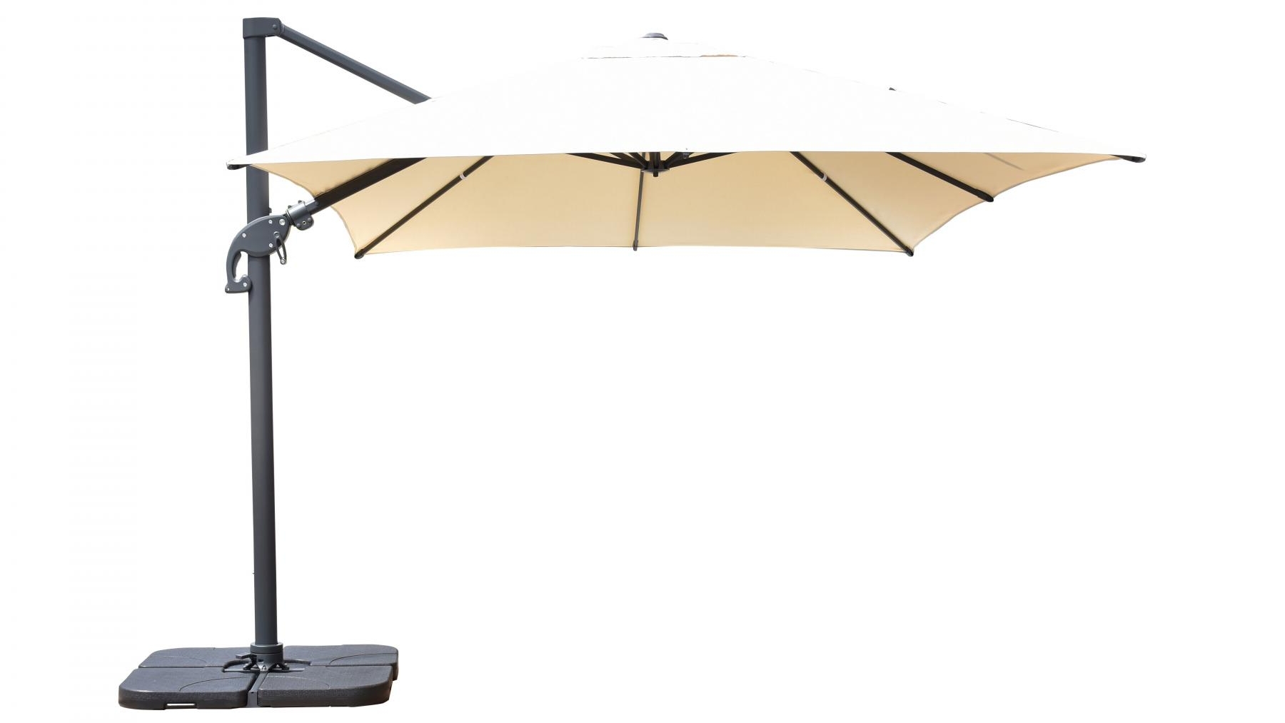 Odessa 4m Rectangular Cantilever Umbrella - Natural