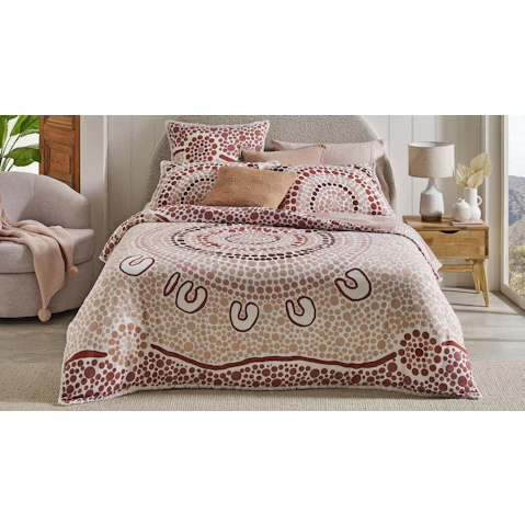 Ngunandhira Connection Dusty Rose Quilt Cover Set