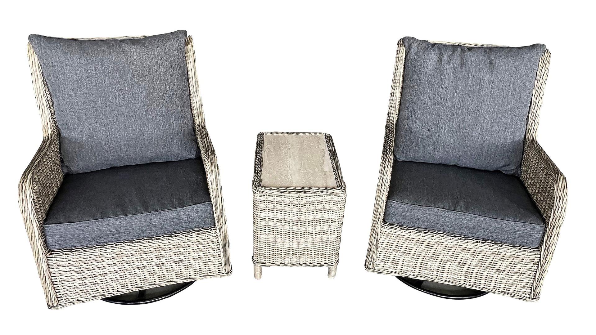 Aries 3-Piece Outdoor Chat Setting Natural Harvey Norman