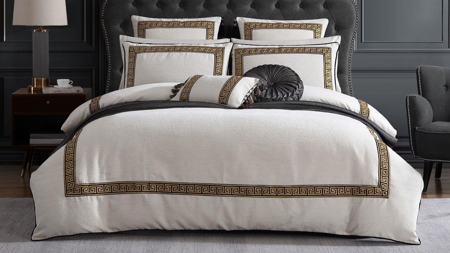 Olympia Ivory Quilt Cover Set - King