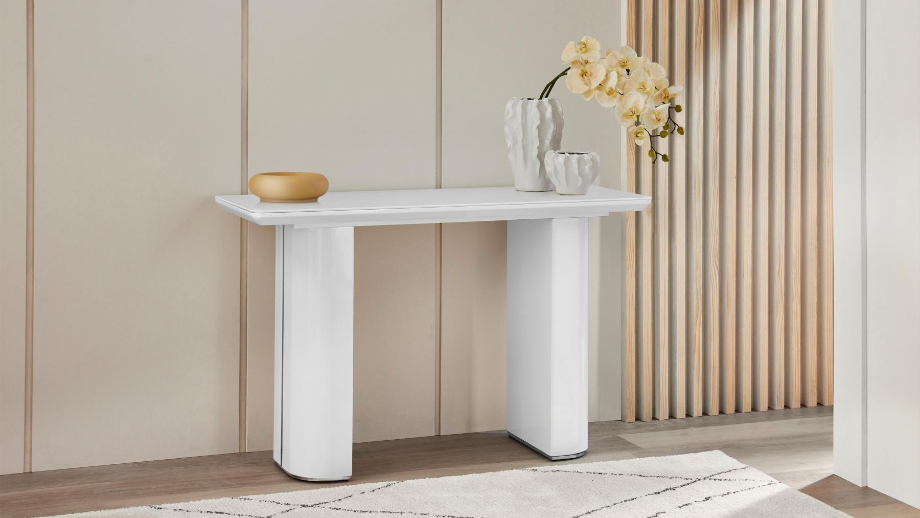 Bolero White Console Table