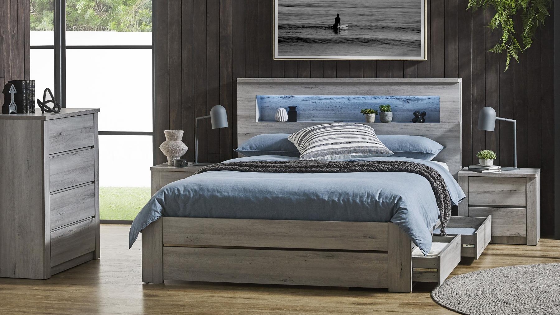 Venus Washed Grey 2-Piece Underbed Drawer