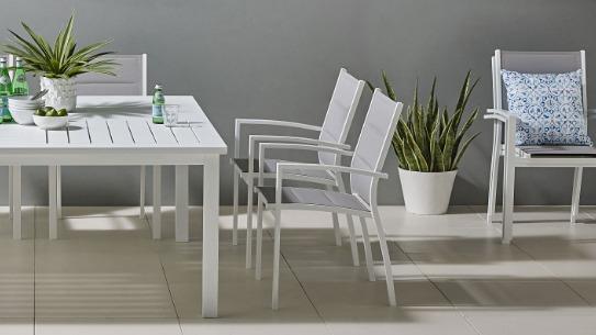 Burano Outdoor Textilene Dining Chair - White