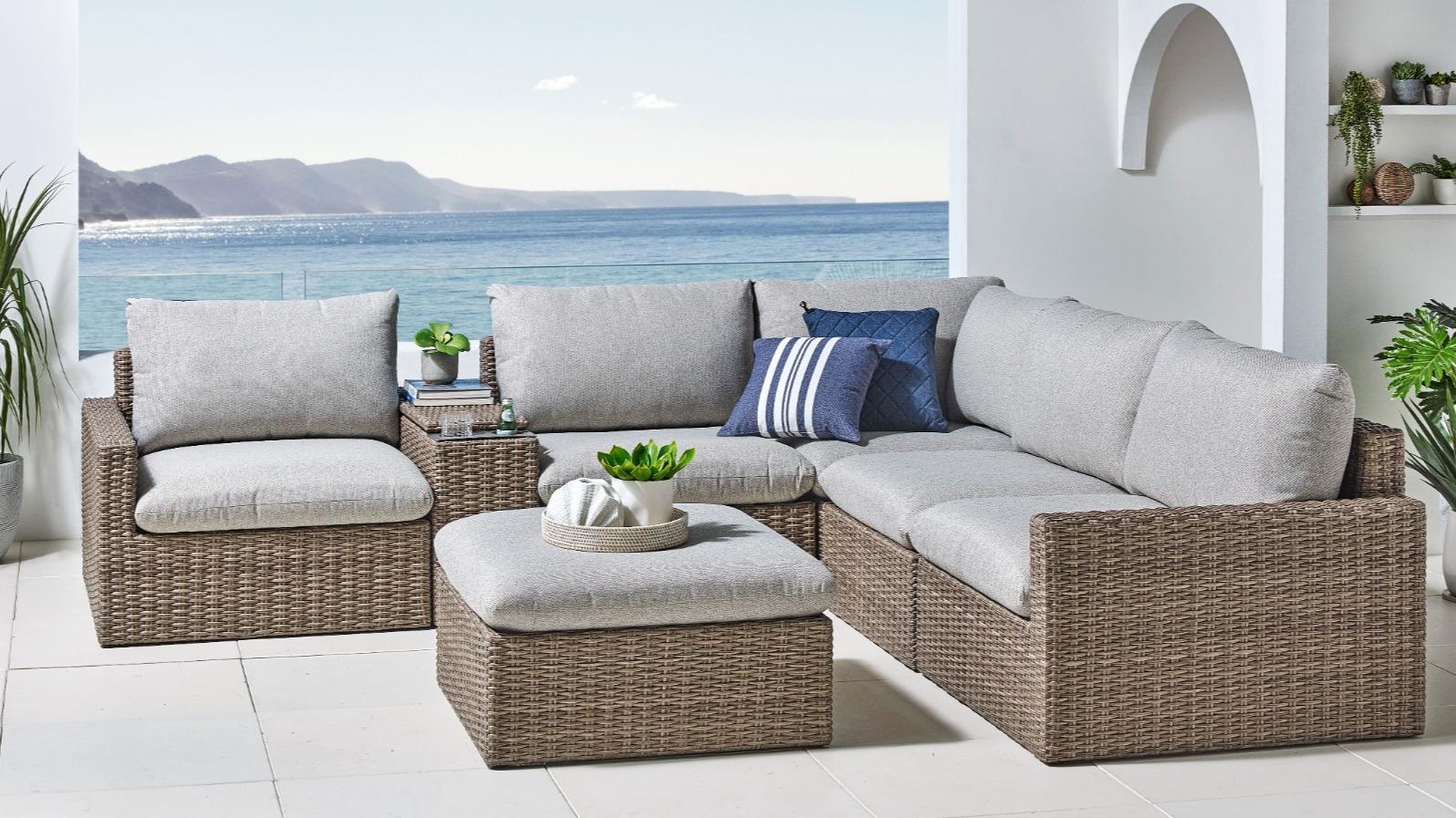 Klara 7 Piece Outdoor Corner Lounge Setting Harvey Norman