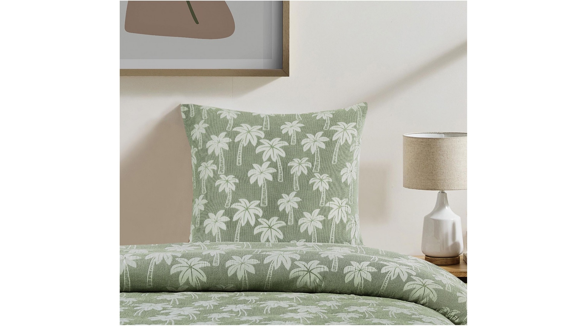L'Avenue Panama Cotton Matelasse Leaf European Pillowcase