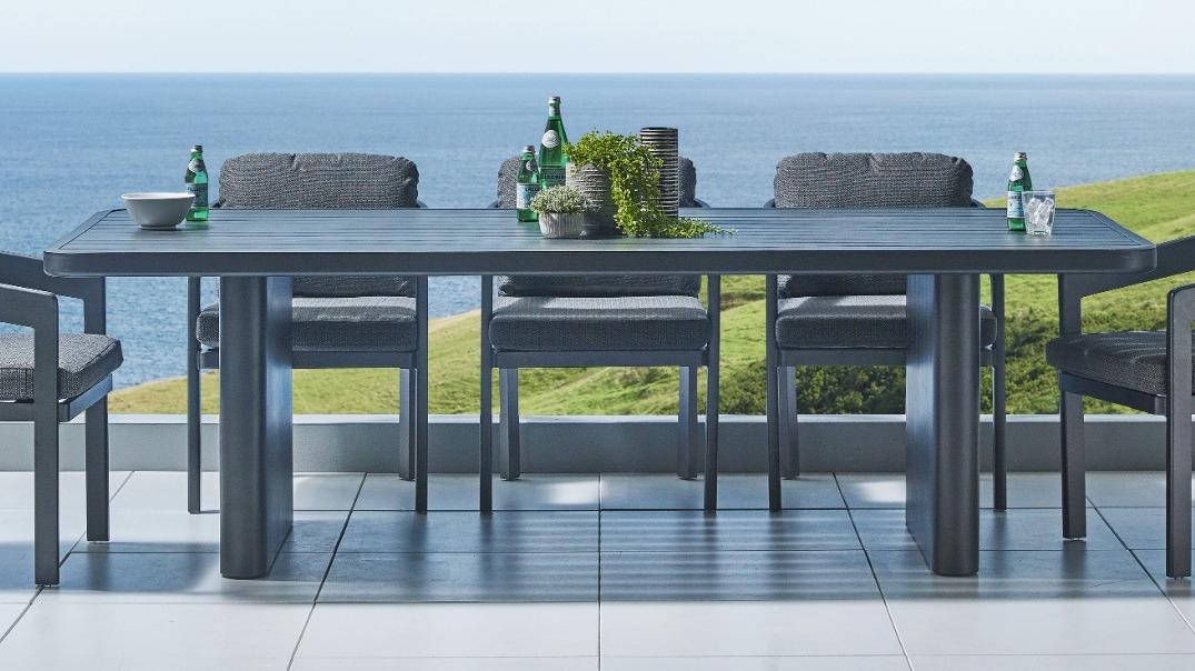 Bali Outdoor Dining Table - Charcoal