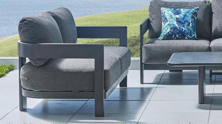 Bali 2-Seater Outdoor Sofa - Charcoal
