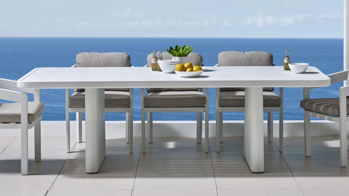 Bali Outdoor Dining Table White Harvey Norman