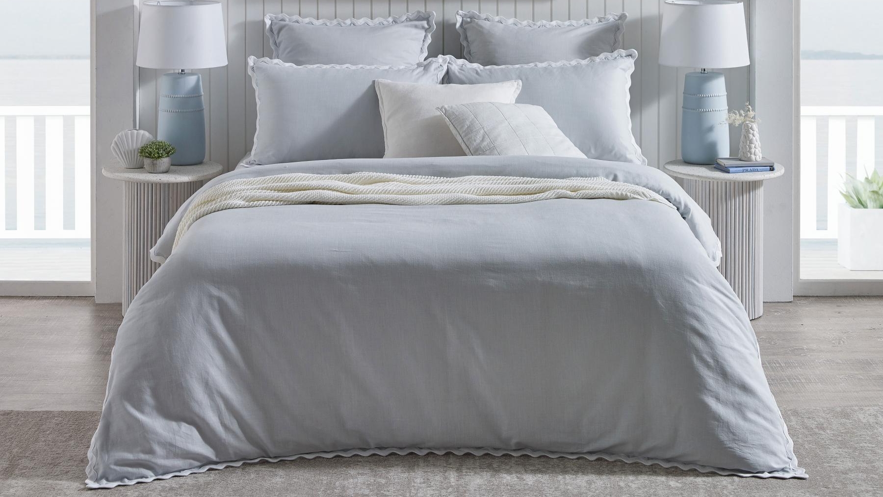 L'Avenue Rymer Scallop Quilt Cover Set - Double