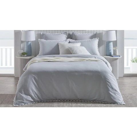 L'Avenue Rymer Scallop Quilt Cover Set - King