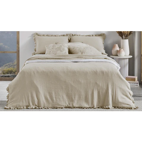 L'Avenue Luxury Monroe Beige Quilt Cover Set