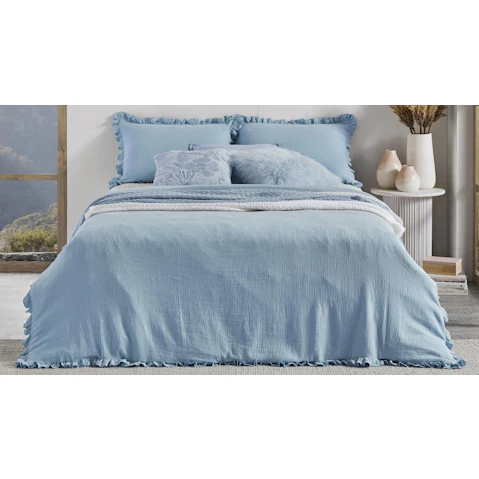 L'Avenue Luxury Monroe Blue Quilt Cover Set