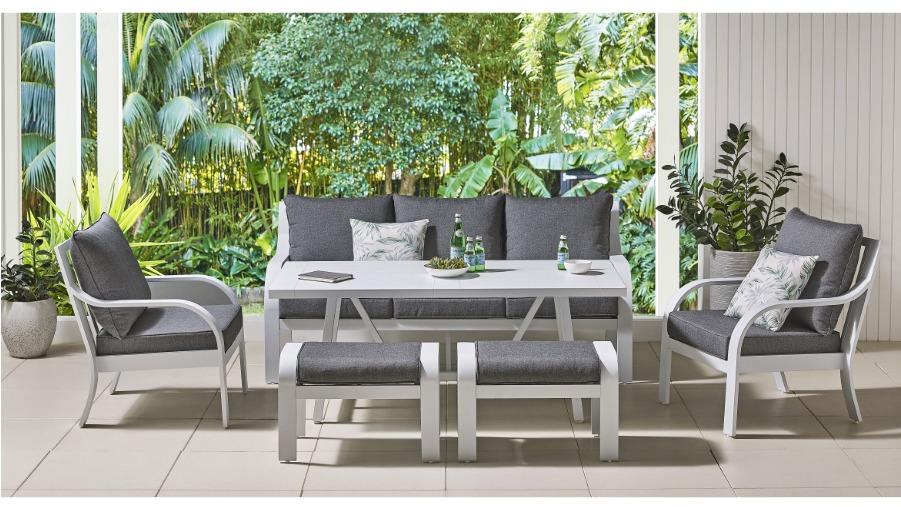 Lili 6 Piece Outdoor Lounge Dining Setting