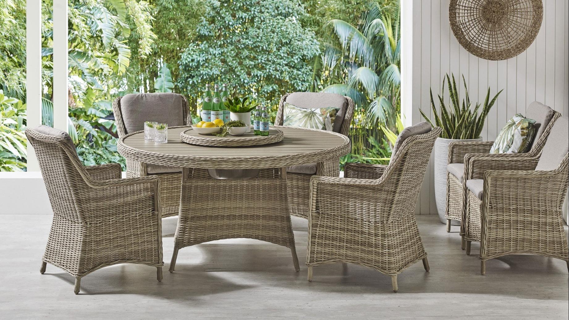 Garden Seats Woodies Bistro Set Arabella Seater Rattan Garden