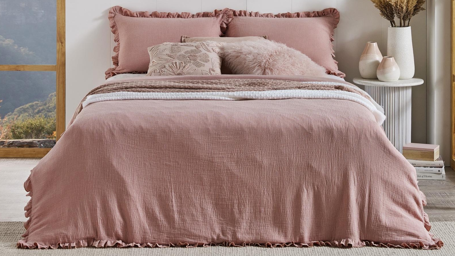 L'Avenue Luxury Monroe Rose Quilt Cover Set - Queen