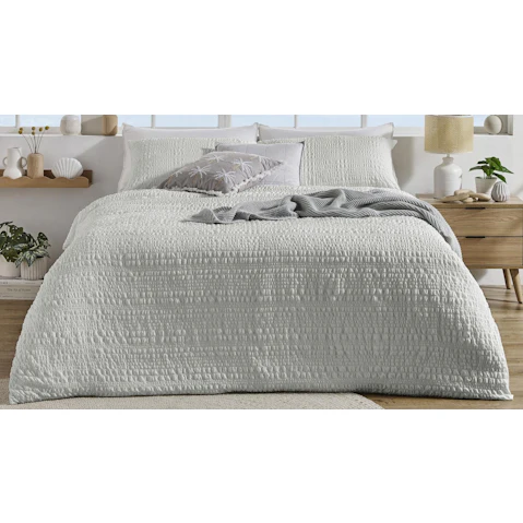 L'Avenue Jaxon Silver Quilt Cover Set - Double