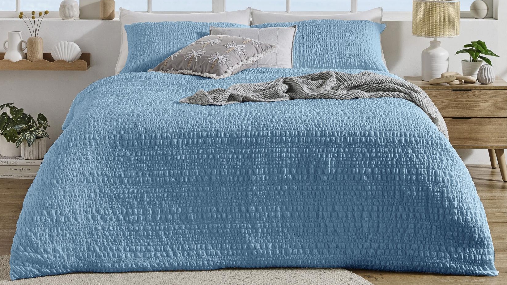 L'Avenue Jaxon Dusk Blue Quilt Cover Set - Single