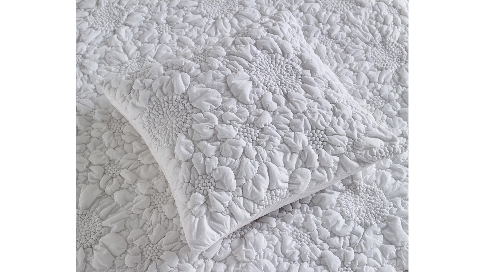 Monarch European Pillowcase in Grey White main image 1