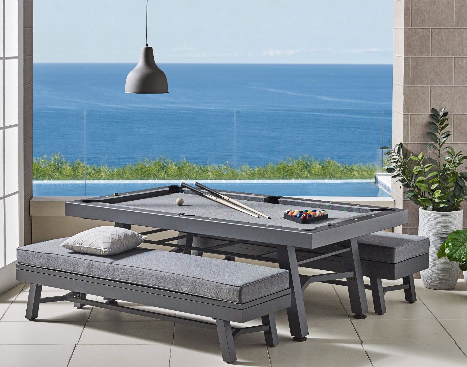 Bella Q Outdoor Rectangular Pool and Dining Table