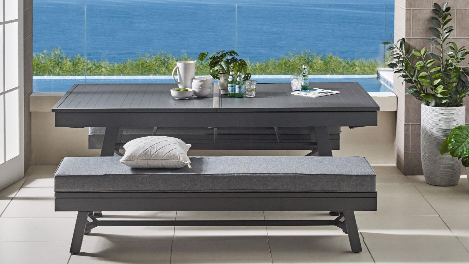 Bella Q Outdoor Rectangular Pool and Dining Table | Harvey Norman