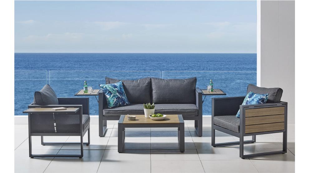 Bella 4-Piece Outdoor Lounge Setting - Graphite