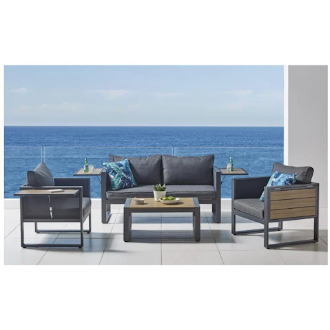Bella 4-Piece Outdoor Lounge Setting - Graphite