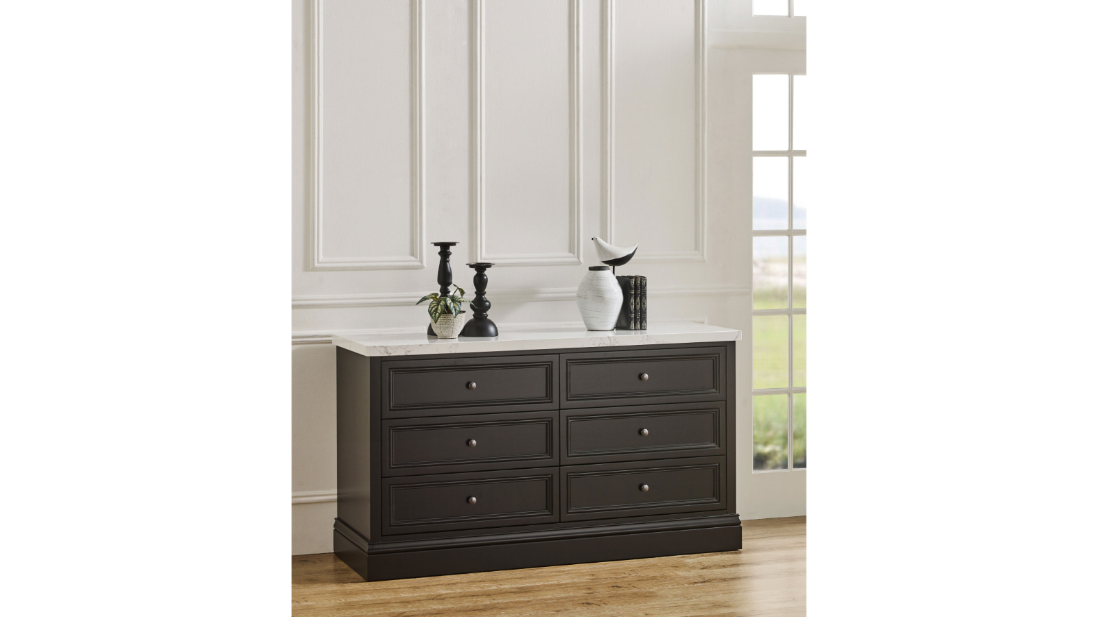 princess polly baby blue dress Danziar - Six Drawer Dresser - Black main image 0