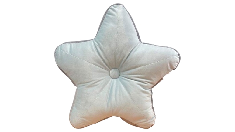 Star Cushion - Silver/Blue