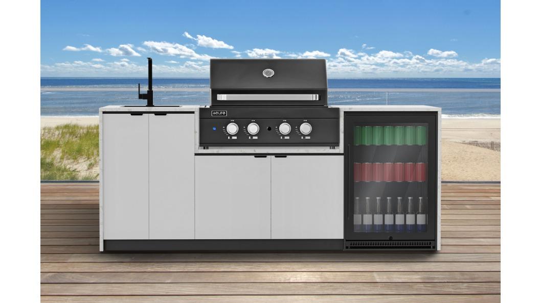 Kitchen Design Pool And Outdoor Kitchen Cost Euro Miami 4-Burner