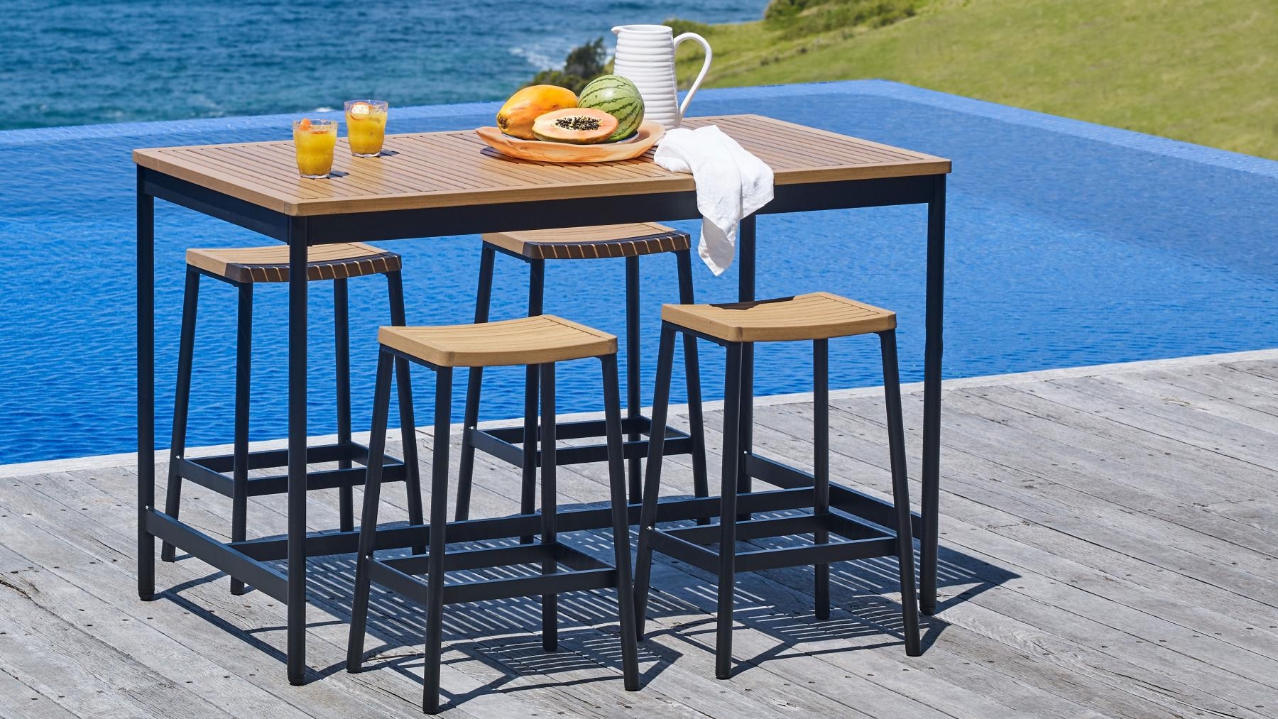 Bendigo 5-Piece Outdoor Bar Setting | Harvey Norman