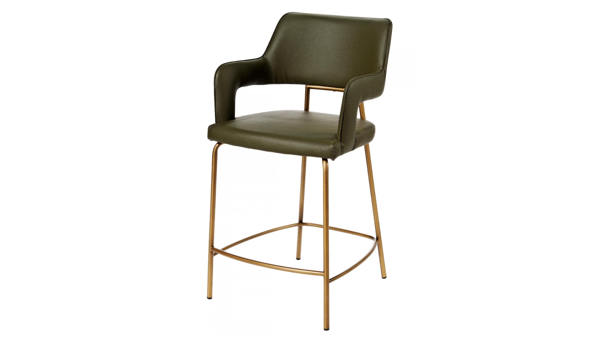 Lucianne PU Bar Stool - Olive