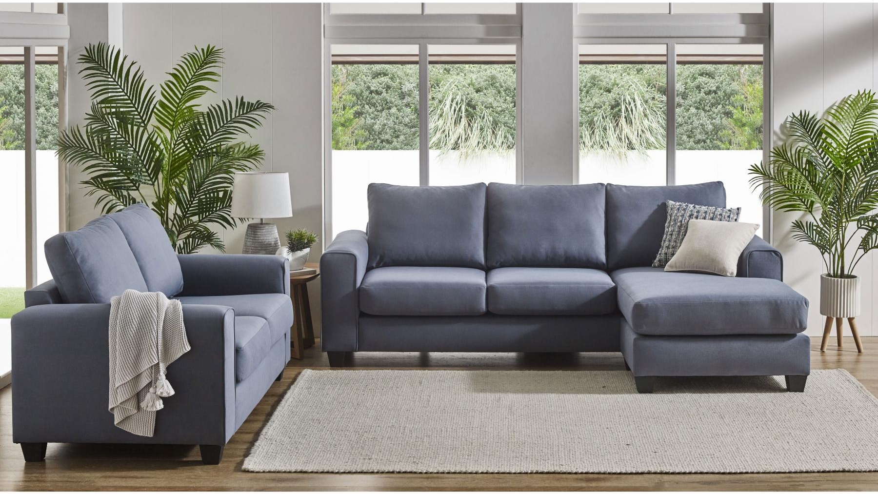Brompton 2-Piece Fabric Lounge Suite
