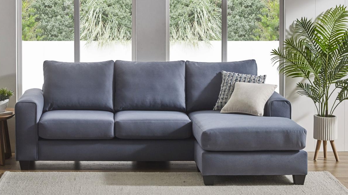 Brompton 3 Seater Fabric Sofa with Chaise Harvey Norman