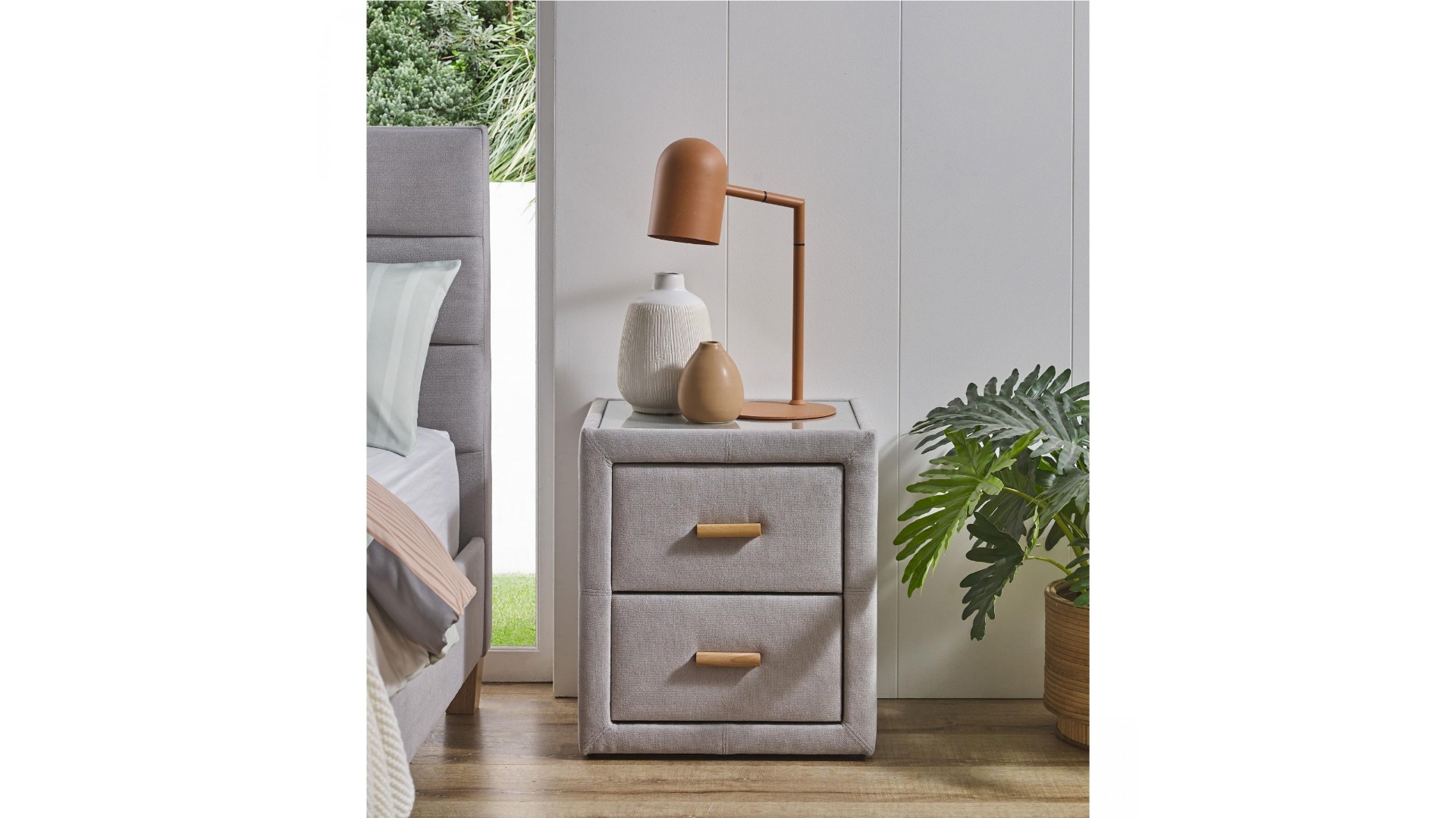 Benz 2-Drawer Bedside Table