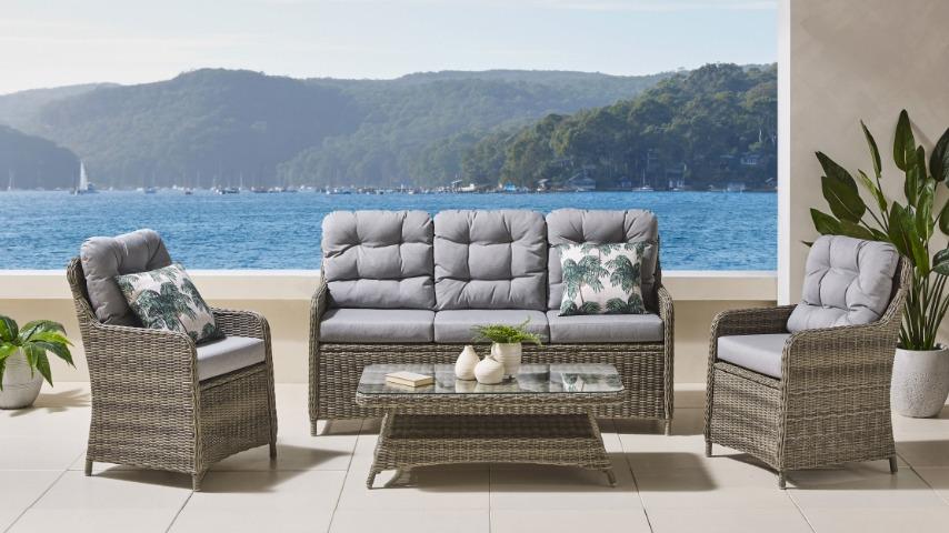 Blake 4 Piece Outdoor Lounge Setting Harvey Norman