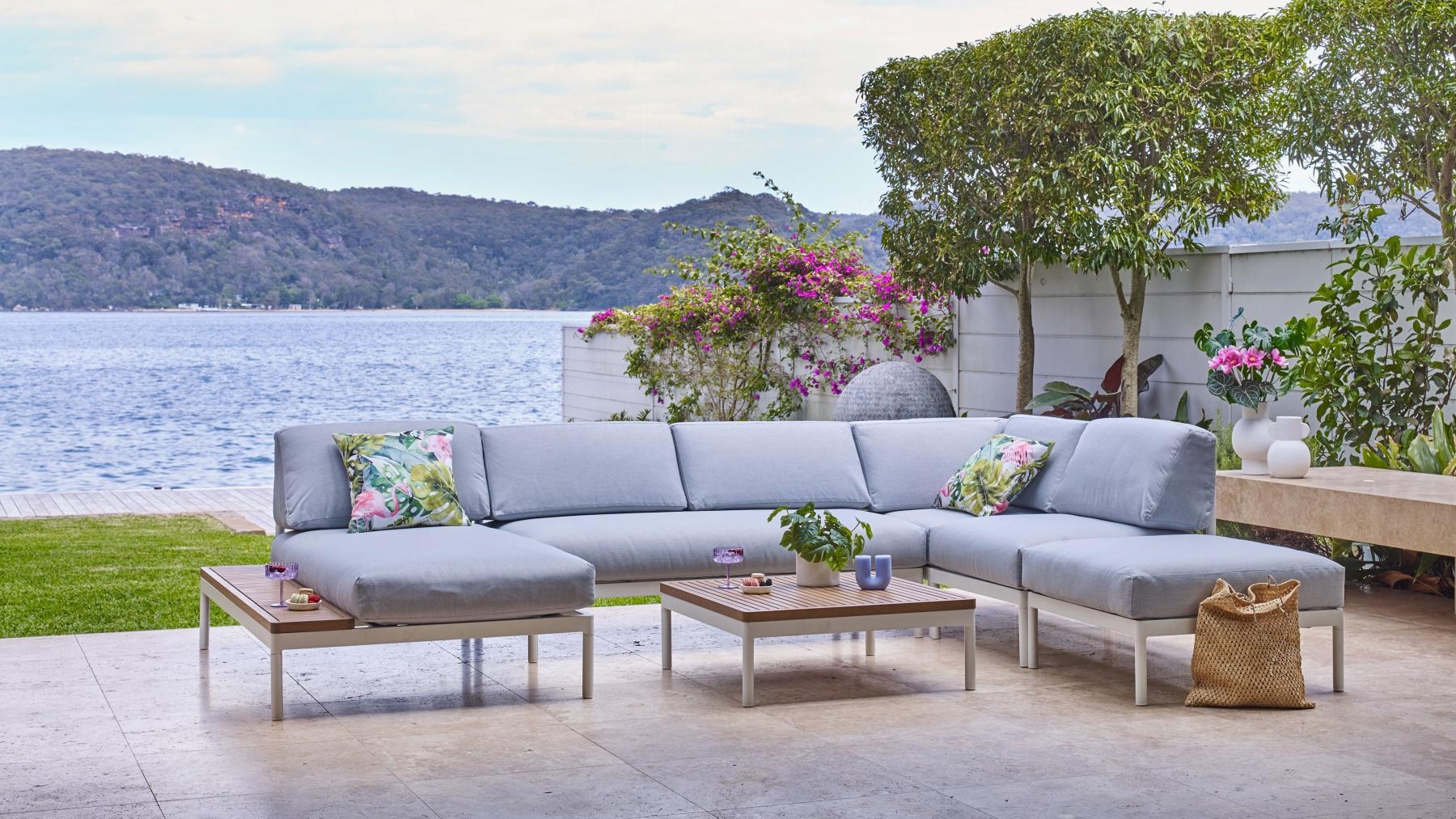 Ibiza large Haven Linen Corner Sofa