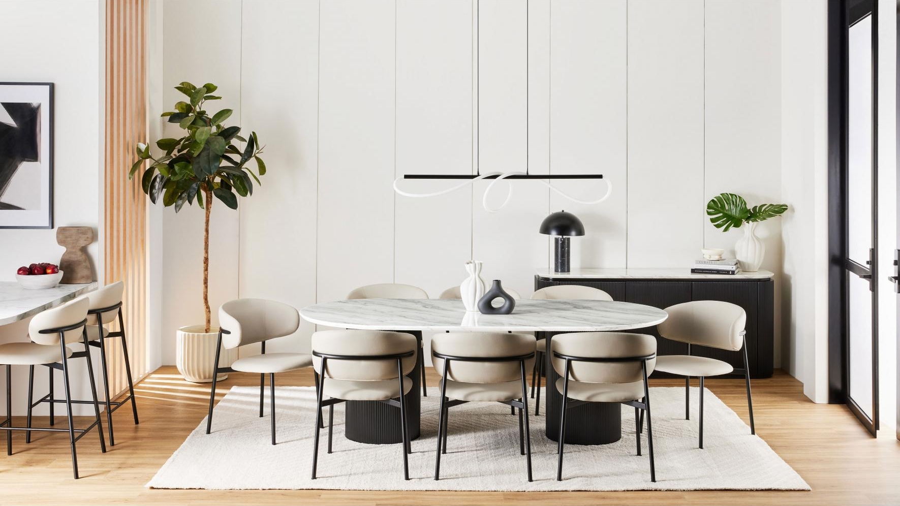 Anika 9-Piece Oval Dining Setting