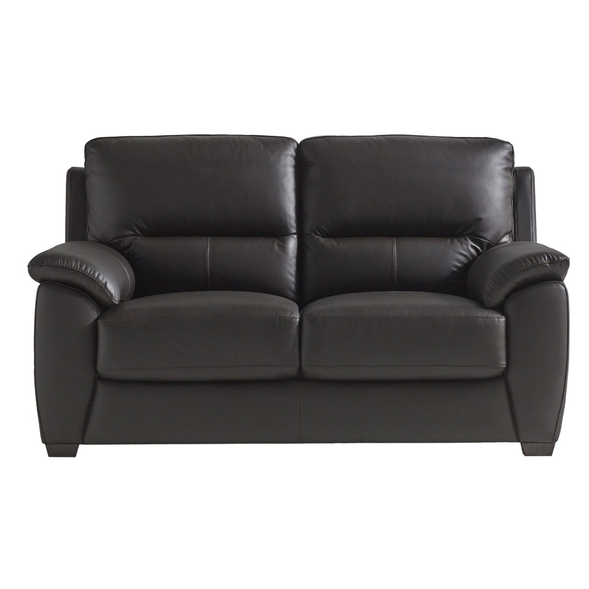 Basel 2-Seater Leather Sofa - Chocolate