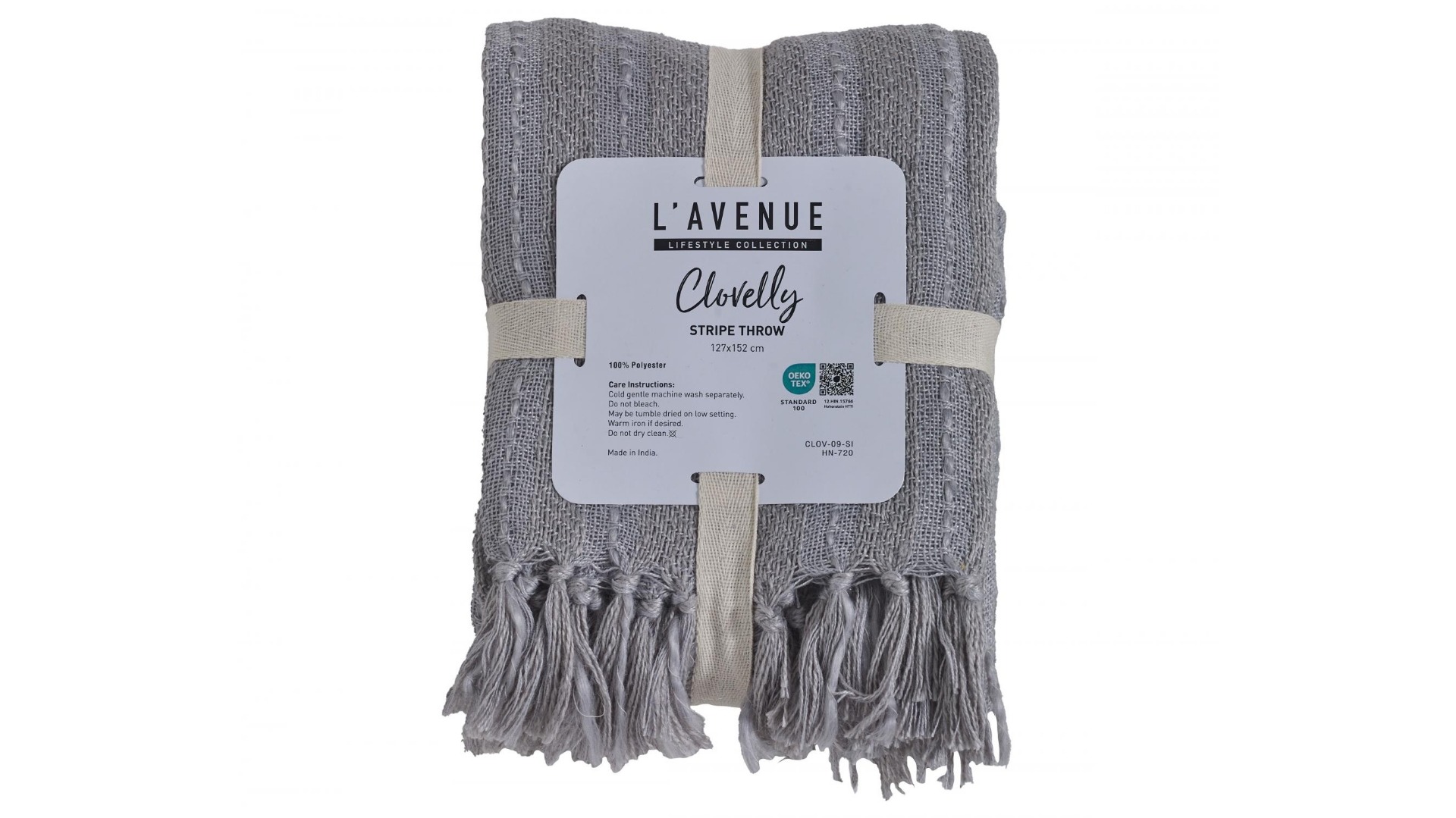L'Avenue Clovelly Throw - Silver