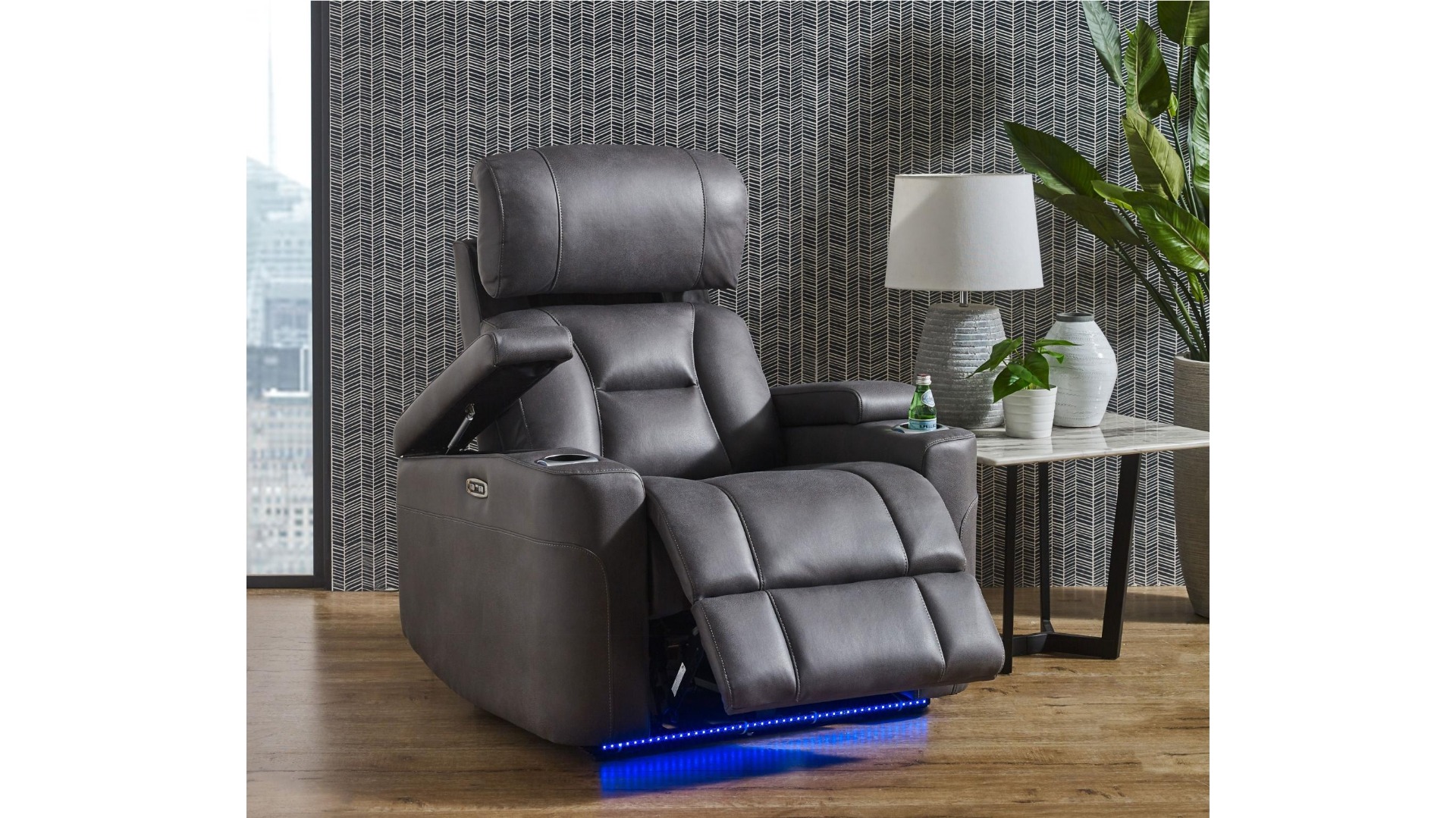 Noah Fabric Powered Recliner Armchair